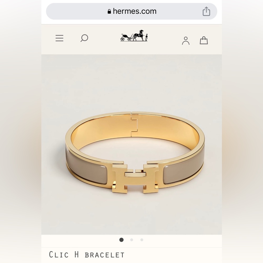 Sold！Authentic！Hermes Clic H Bracelet｜Brand new｜19PM｜color：Marron Glace Gold